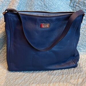 Kate Spade Tote navy blue with grey interior and gold hardware
